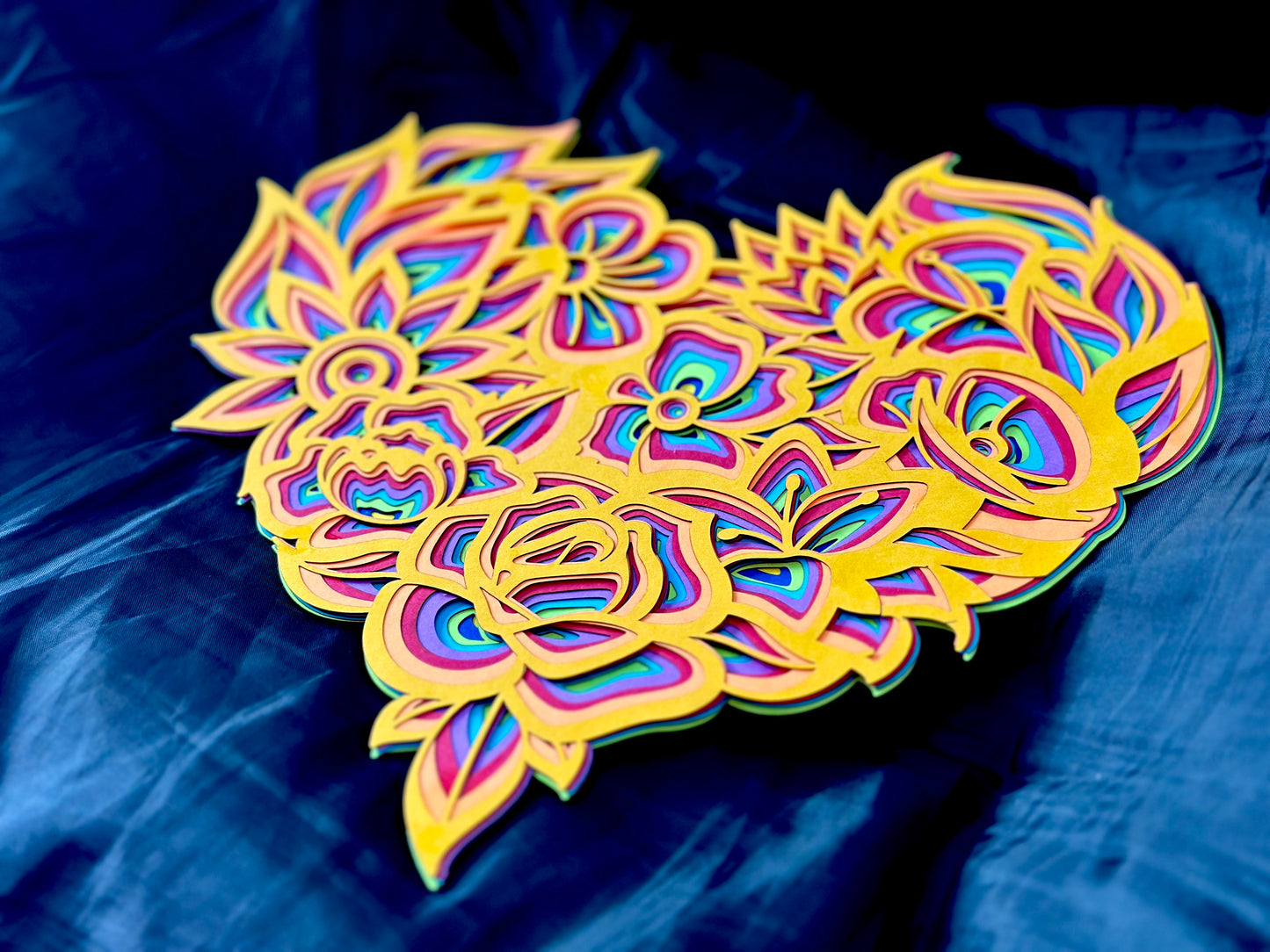 Layered Mandala Heart – A Mesmerizing Paper Art Piece